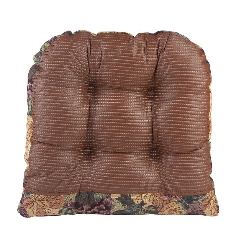 Klear Vu Gripper Overstuffed Universal Non-Slip Dining Chair Cushions for Kitchen Decor or Office Use, U-Shaped Skid-Proof Seat Pad, 15x15 Inches, 4 Count (Pack of 1), Multi - Image 3